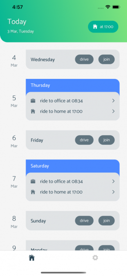 carpooling scheduler